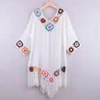 Malia Crochet Fringe Beach Cover-Up