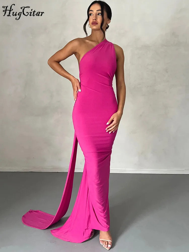 Alessia One-Shoulder Backless Maxi Dress