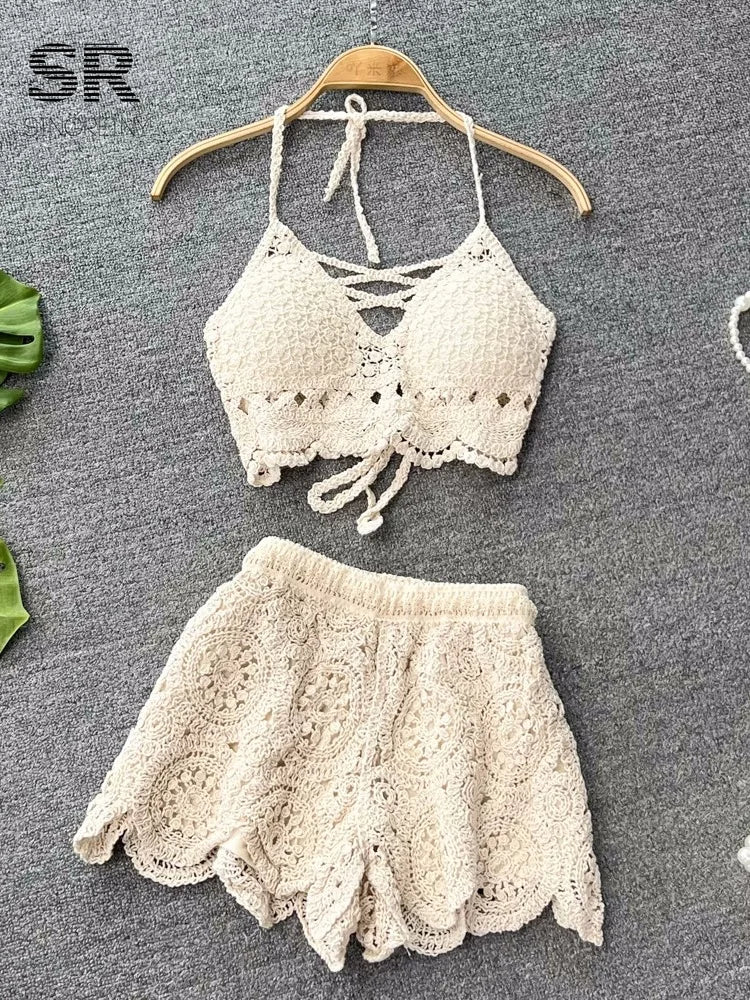 Aria Crochet Two-Piece Vacation Set