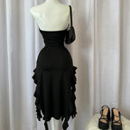 Selene Strapless Tassel Midi Dress