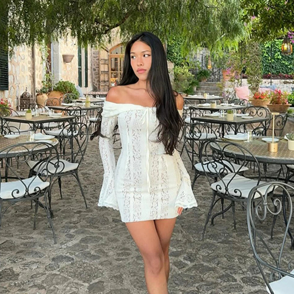 Bianca Off-Shoulder Lace Maxi Dress