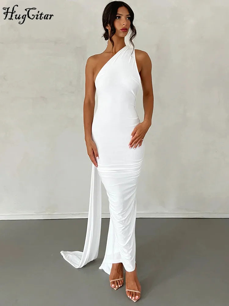 Alessia One-Shoulder Backless Maxi Dress