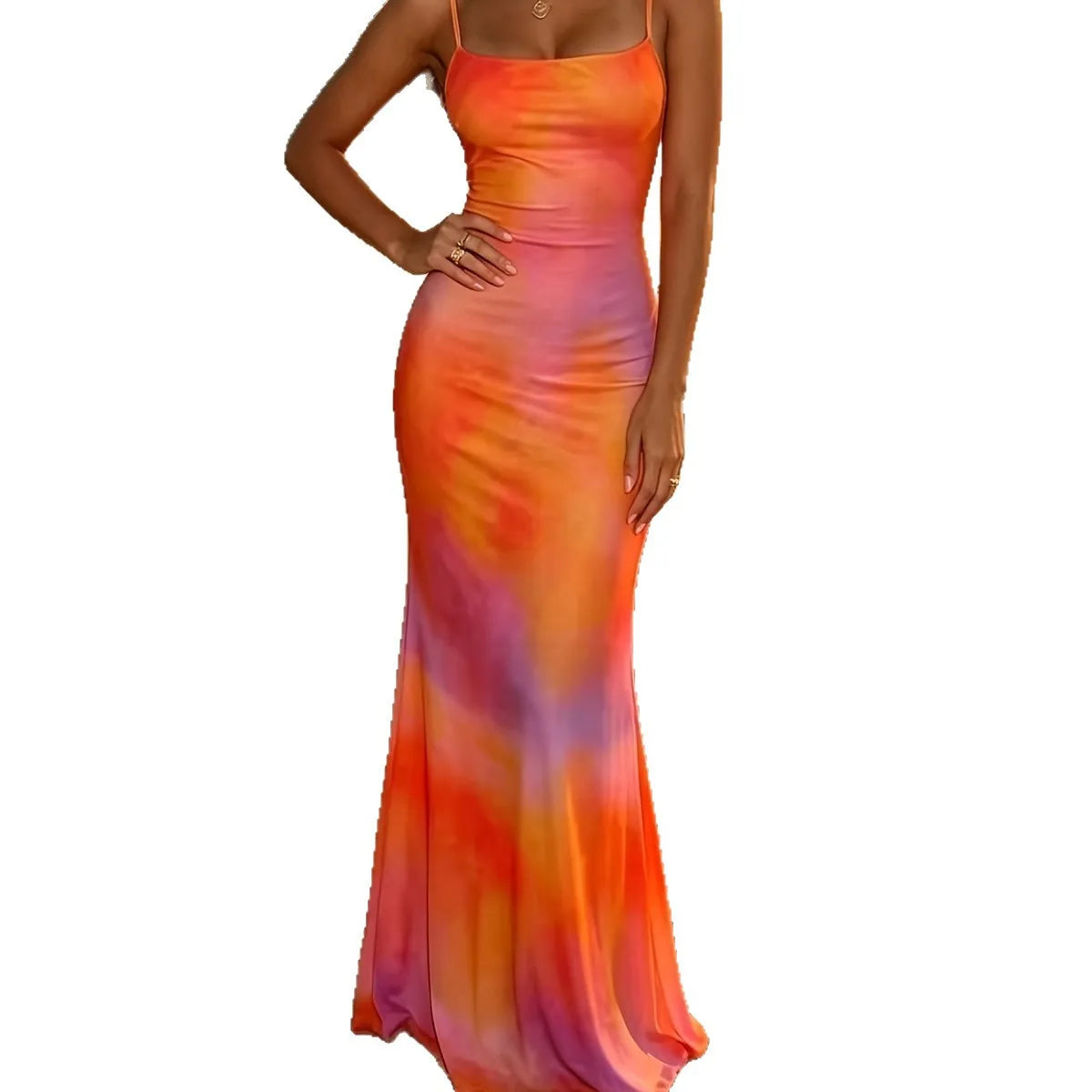 Solana Floral Backless Maxi Dress