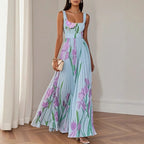 Isabella Floral Pleated Maxi Dress