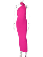 Alessia One-Shoulder Backless Maxi Dress