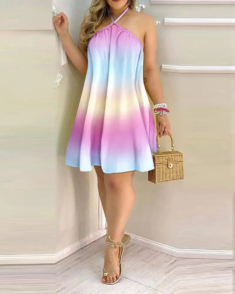 Paloma Boho Halter Mini Dress