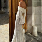 Bianca Off-Shoulder Lace Maxi Dress