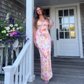 Camilla Peony Satin Maxi Dress