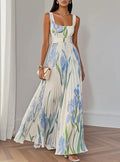 Isabella Floral Pleated Maxi Dress
