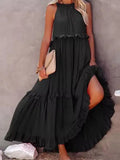 Marina Ruffle Bohemian Maxi Dress