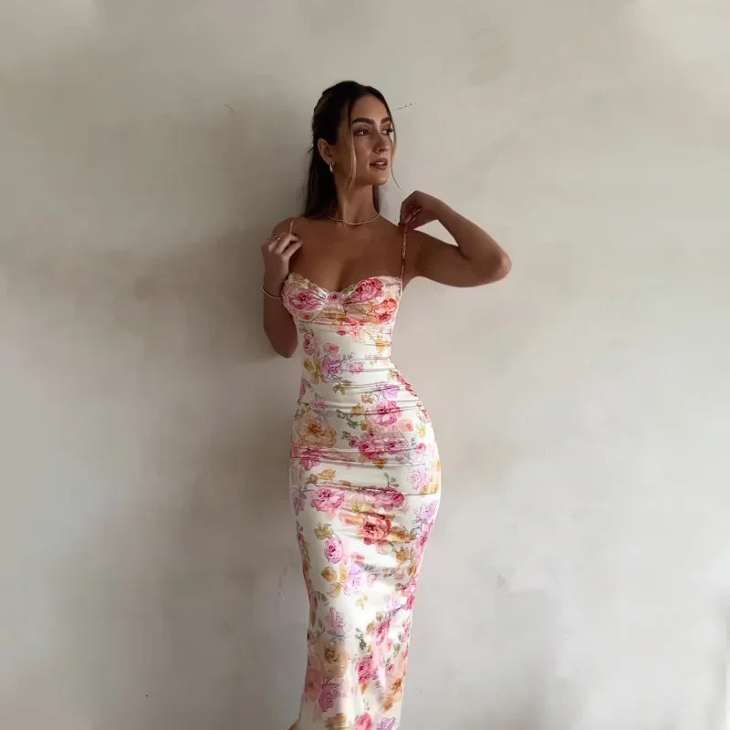 Rosalia Floral Stretch Maxi Dress