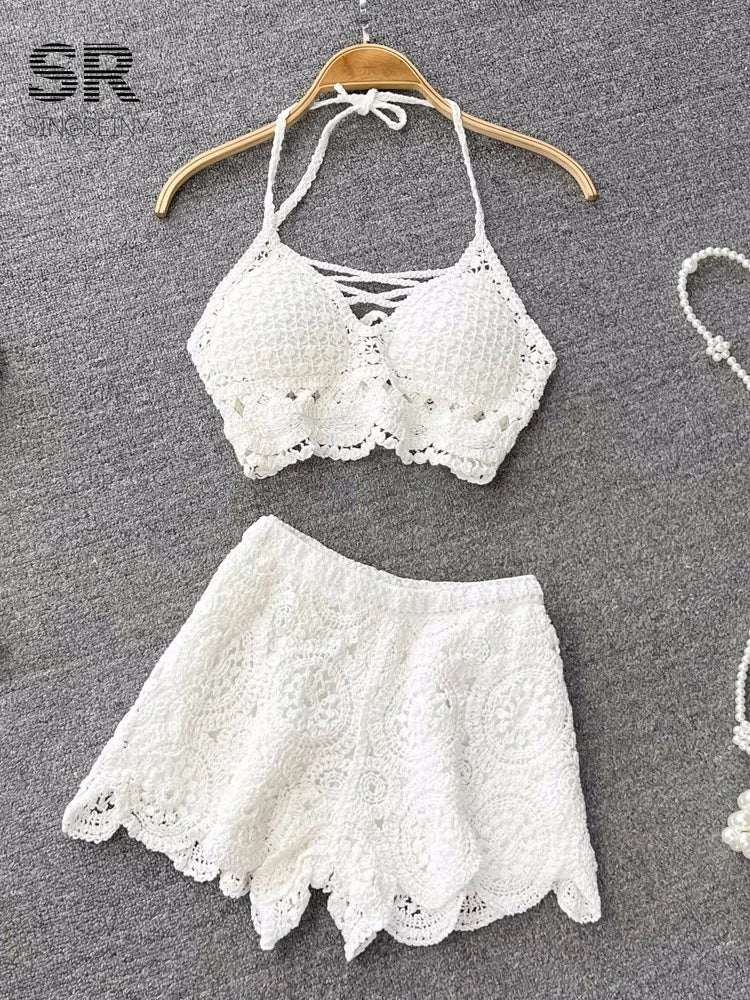 Aria Crochet Two-Piece Vacation Set