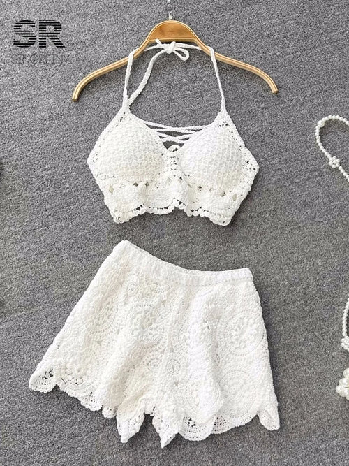 Aria Crochet Two-Piece Vacation Set