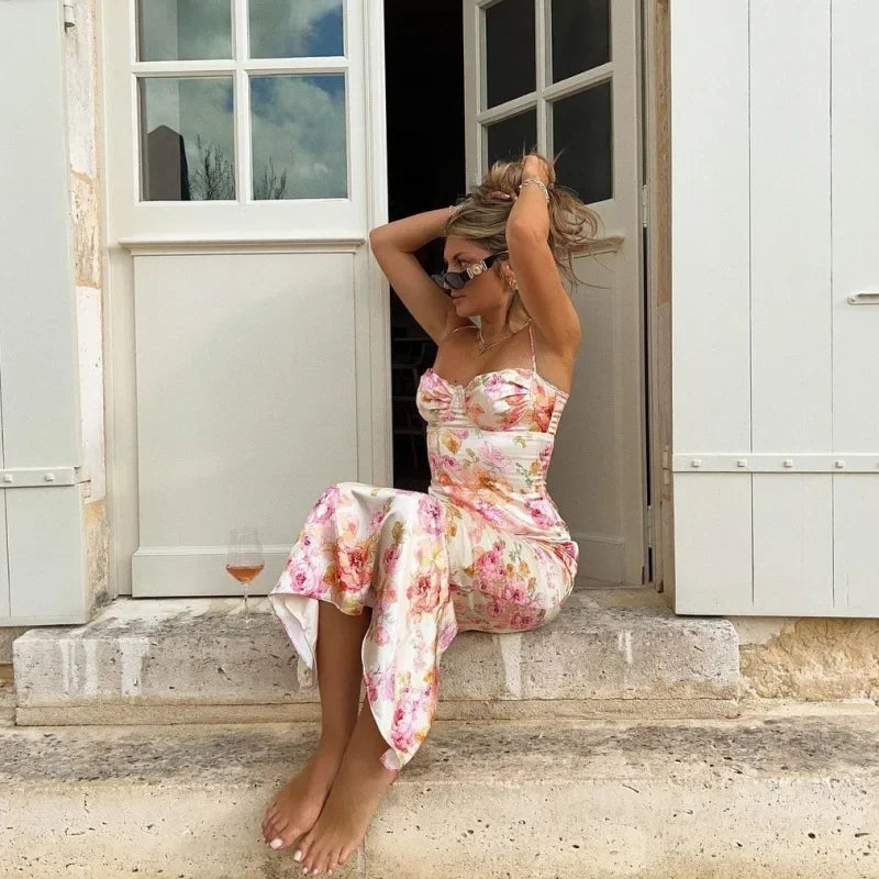 Rosalia Floral Stretch Maxi Dress