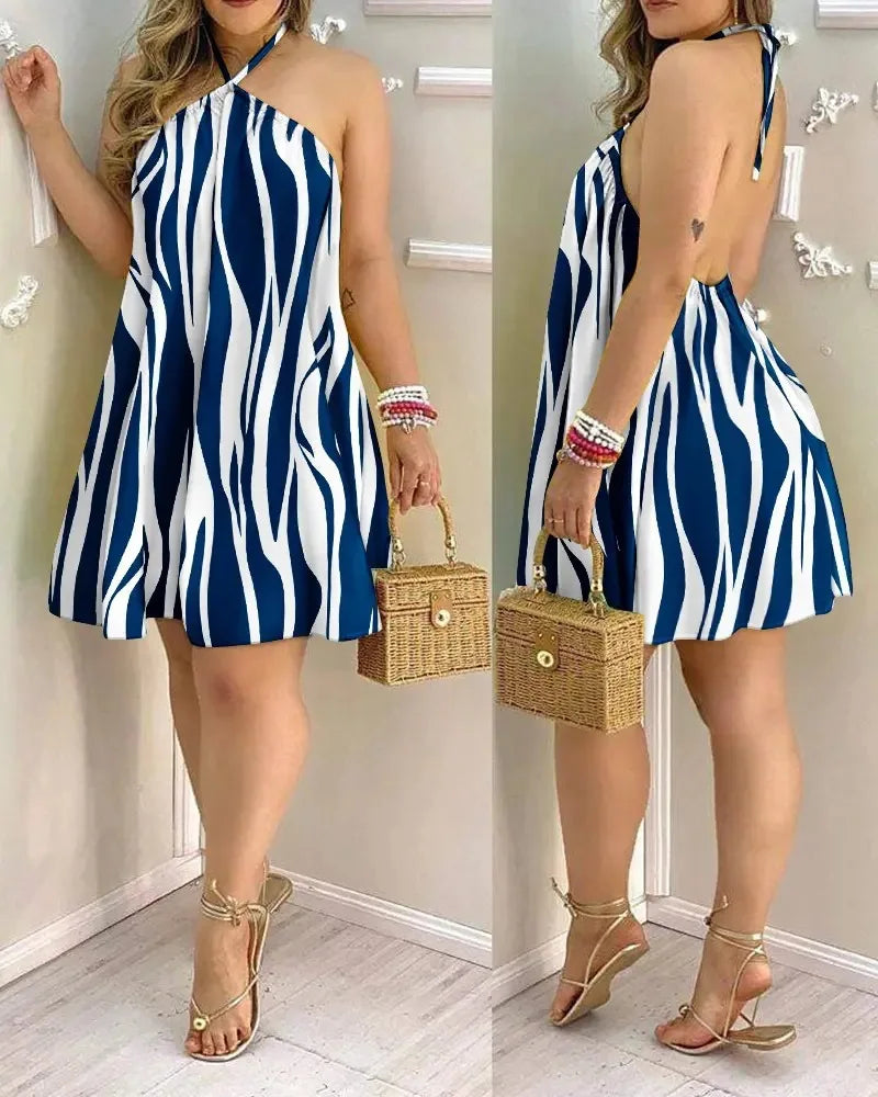 Paloma Boho Halter Mini Dress
