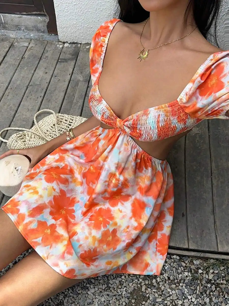 Sienna Floral Puff Sleeve Mini Dress