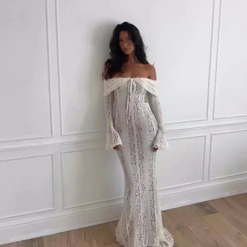 Bianca Off-Shoulder Lace Maxi Dress