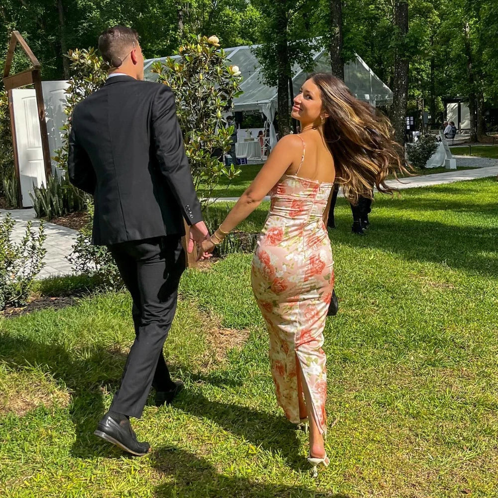 Camilla Peony Satin Maxi Dress