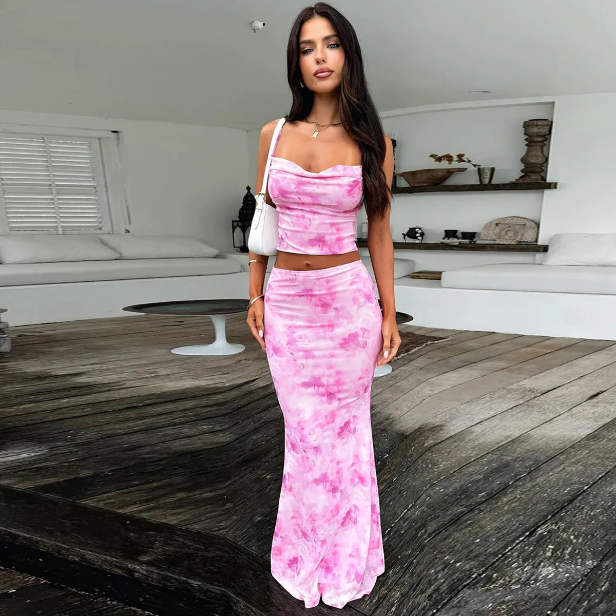 Luna Tie-Dye Two-Piece Maxi Set