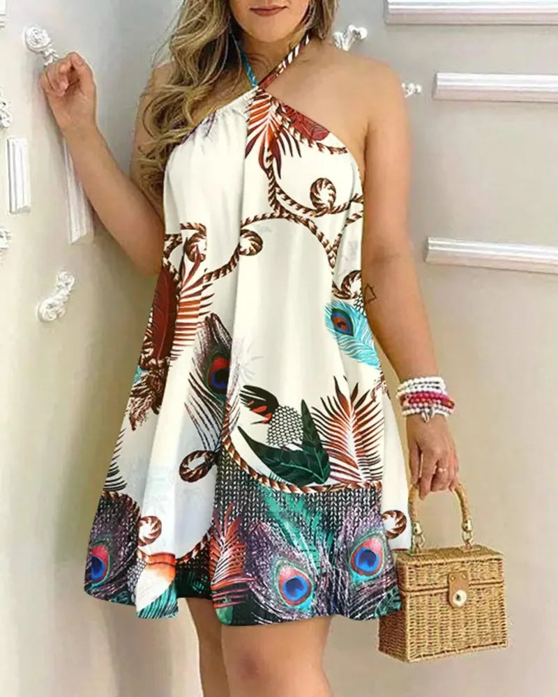 Paloma Boho Halter Mini Dress