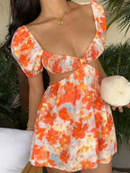 Sienna Floral Puff Sleeve Mini Dress