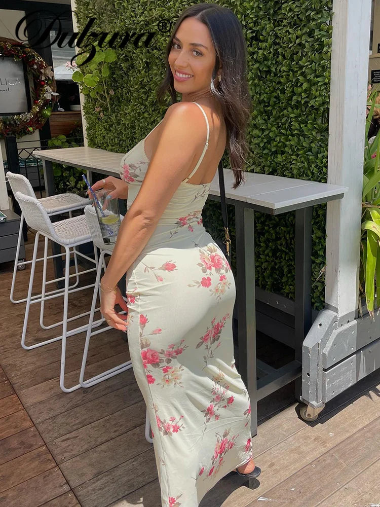 Livia Floral Backless Maxi Dress