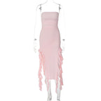 Selene Strapless Tassel Midi Dress