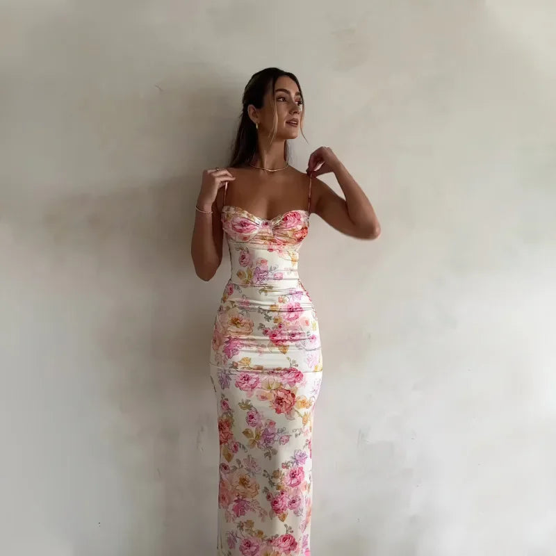 Rosalia Floral Stretch Maxi Dress