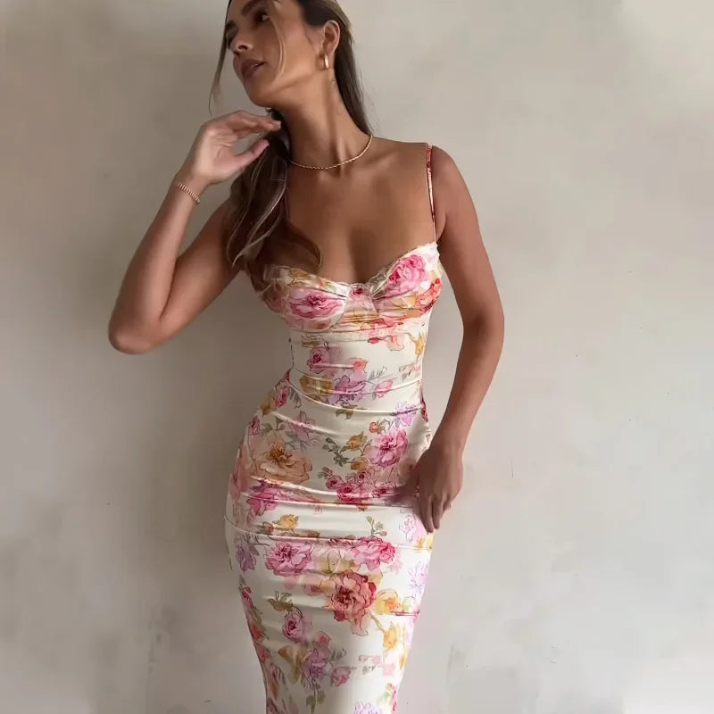 Rosalia Floral Stretch Maxi Dress